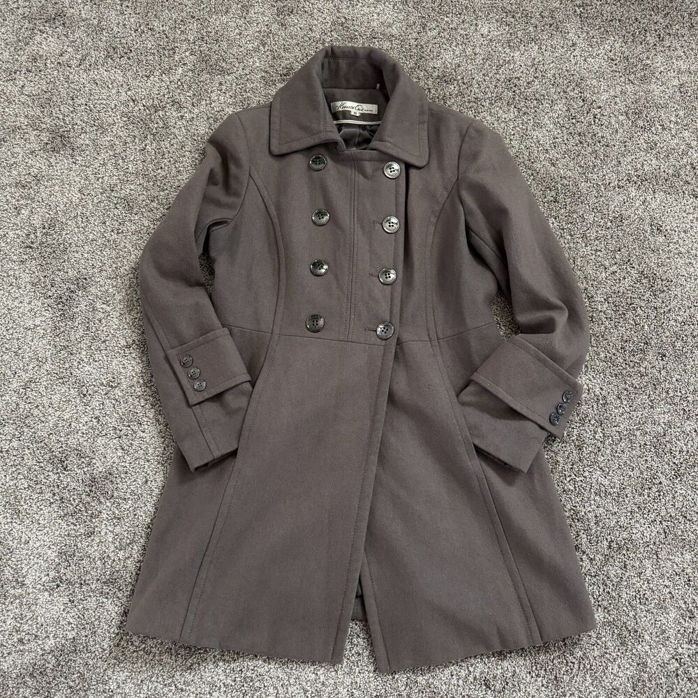 KENNETH COLE Wool Double Breasted Pea Coat Button Coat Jacket Women’s Size 10